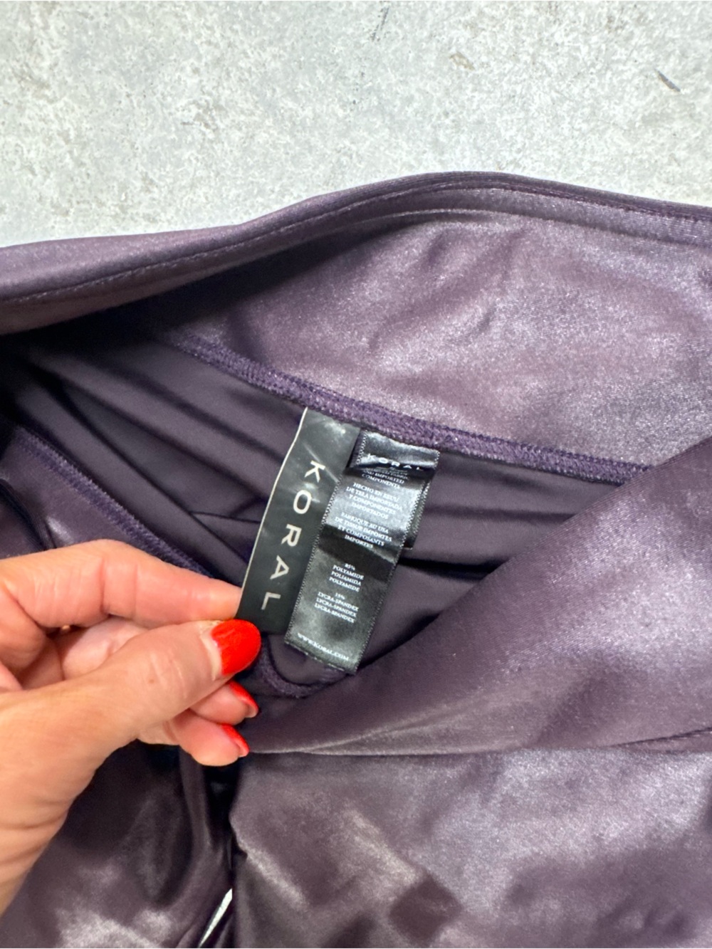 Koral Shiny Plum Active Leggings - Picture 2 of 3